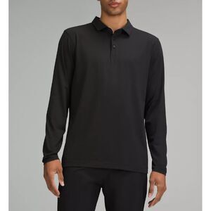 Lululemon Evolution Polo Shirt Men’s Size Large Dark Green Long Sleeve Athletic